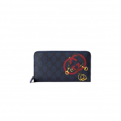 GUCCI GG ZIP AROUND WALLET WITH PRINT 855680 (19*10.5*2.5cm)